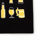 Футболка мужская KAFTAN Love beer, размер 48, хлопок 100%, чёрная - фото 49177506