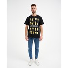 Футболка мужская KAFTAN Love beer, размер 48, хлопок 100%, чёрная - фото 49177500