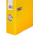Папка-регистратор А4, 50 мм, ПВХ, тиснение «лен», металлическая окантовка, карман на корешок, собранная, желтая - Фото 2
