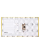 Папка-регистратор А4, 50 мм, ПВХ, тиснение «лен», металлическая окантовка, карман на корешок, собранная, желтая - Фото 4