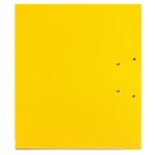 Папка-регистратор А4, 50 мм, Calligrata, полипропилен, металлическая окантовка, карман на корешок, собранная, жёлтая - фото 9527156