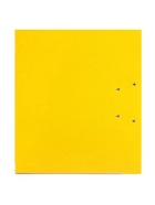 Папка-регистратор А4, 50 мм, ПВХ, тиснение «лен», металлическая окантовка, карман на корешок, собранная, желтая - Фото 7