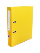 Папка-регистратор А4, 50 мм, ПВХ, тиснение «лен», металлическая окантовка, карман на корешок, собранная, желтая - Фото 8