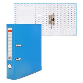 Папка-регистратор А4, 50 мм, Calligrata, полипропилен, металлическая окантовка, карман на корешок, собранная, голубая