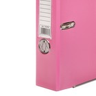 Папка-регистратор А4, 50 мм, Calligrata, полипропилен, металлическая окантовка, карман на корешок, собранная, розовая - Фото 2