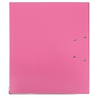 Папка-регистратор А4, 50 мм, Calligrata, полипропилен, металлическая окантовка, карман на корешок, собранная, розовая - Фото 7