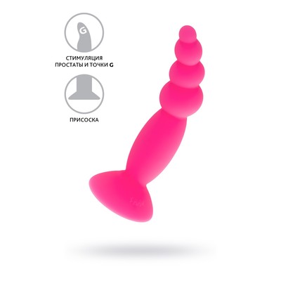 Анальная пробка A-Toys by Toyfa Hild, силикон, цвет розовый, 11 см