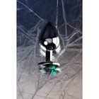 Анальная пробка Metal by Toyfa, металл, серебристая, с кристаллом цвета изумруд, 9,5 см, d 4 см - Фото 9