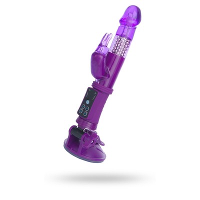 Вибратор с клиторальным стимулятором Toyfa A-Toys , TPR, цвет фиолетовый, 22 см