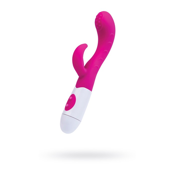 Вибратор с клиторальным стимулятором Toyfa A-Toys Nessy, силикон, цвет розовый, 20 см