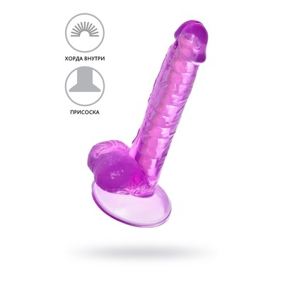 Реалистичный фаллоимитатор A-Toys by Toyfa Celiam, TPE, цвет фиолетовый, 20,5 см