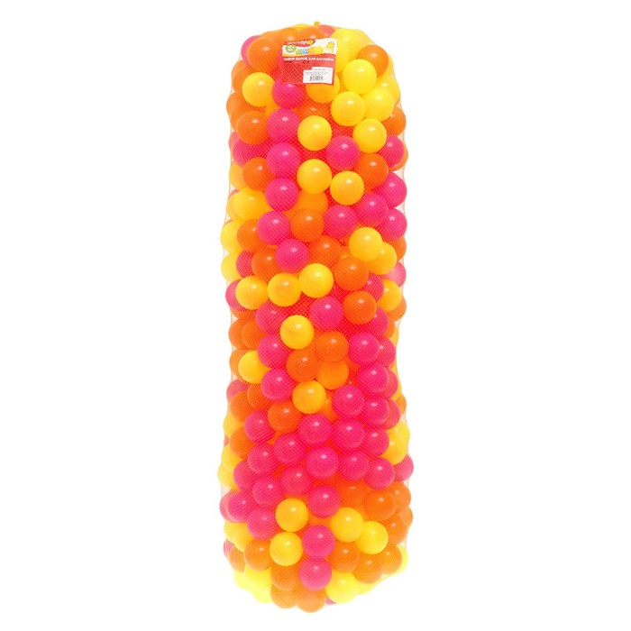 Набор шаров «Флуоресцентные» 500 штук, цвета оранжевый, розовый, лимонный - фото 1886750472