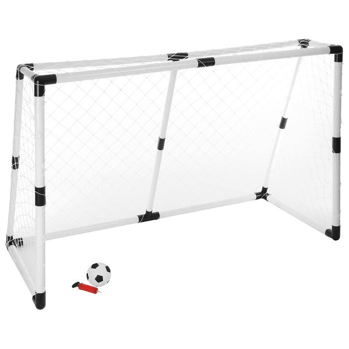 Ворота футбольные сборные, 190х90х132 см, с сеткой и мячом - Фото 1