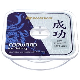 Леска Forward Ice Fishing, диаметр 0.181 мм, тест 2.9 кг, 50 м, Nylon Transparent Nisus 7560071