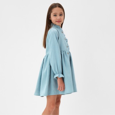 Платье для девочки MINAKU: Casual Collection, голубое, рост 110-116 см