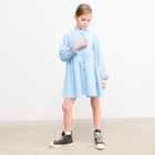 Платье для девочки MINAKU, цвет голубой, рост 140 см - Фото 3