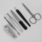 Набор маникюрный, 6 предметов, цвет чёрный - Фото 2