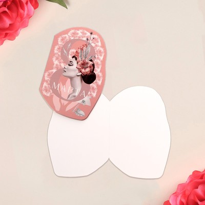 Открытка формовая «8 марта», 6×9.4 см