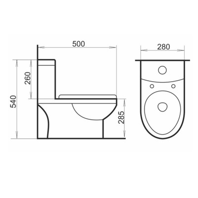 Унитаз детский Comforty 2311W, 2-реж. арм., прямой выпуск, PP с микролифтом, белый