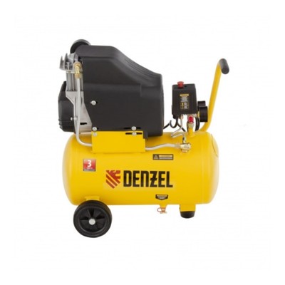 Компрессор воздушный Denzel DLC1300/24, 230 В, 1.3 кВт, 206 л/мин, поршневой прямой привод
