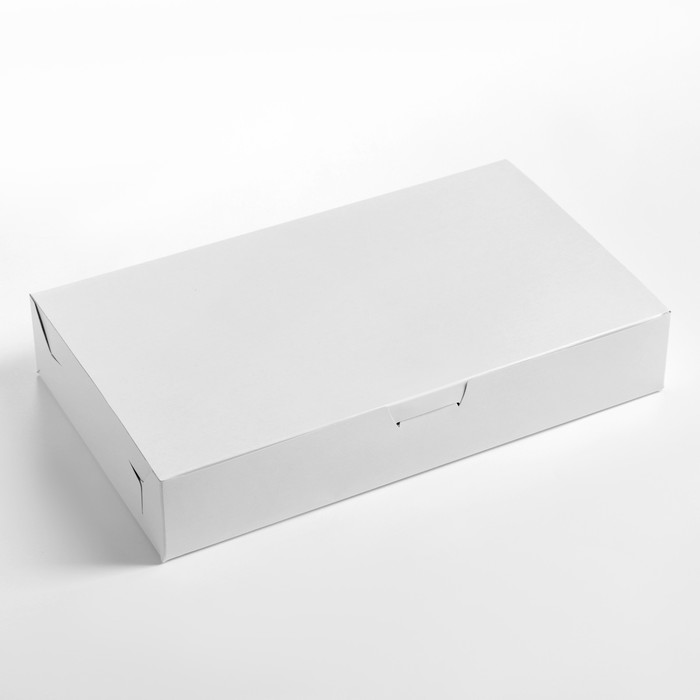 Коробка с замком, белая, 28 х 16 х 5 см - Фото 1