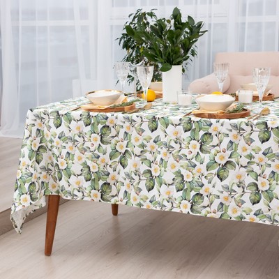 Скатерть «Этель» Camellia, 149×250 см, хлопок 100%, саржа 190 г/м²