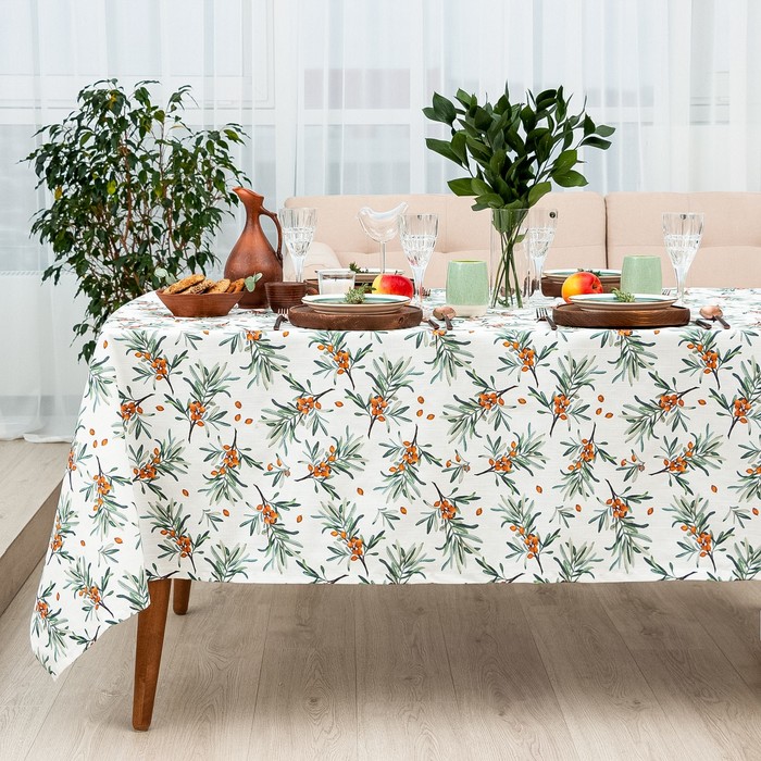 Скатерть «Этель» Berry garden 149×250 см, 100% хлопок, репс 210 г/м² - Фото 1