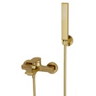 Смеситель для ванны WasserKraft Abens 5501, однорычажный, лейка, излив 170мм, матовое золото   75777 - фото 295439229