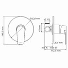 Смеситель для душа WasserKraft Dill 6151, однорычажный, без излива, хром - Фото 4