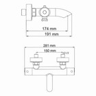 Смеситель для ванны WasserKraft Berkel 4811 Thermo, двухвентильный, термостат, хром - Фото 4