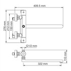 Смеситель для ванны WasserKraft Berkel 4822L Thermo, двухвентильный, термостат, хром - Фото 5