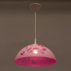 Светильник BayerLux  Колпак "Рочелл" 1 лампа E27 40Вт белый-розовый  д.350 2492582 - фото 24739590