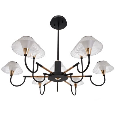 Люстра 1695/9 LED 216 Вт 3000-6000К черно-золотой 95×95×113 см BayerLux