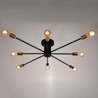 Люстра 2233/8BK E27 40 Вт черно-золотой 108×108×20 см BayerLux - фото 36646730