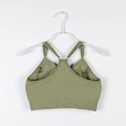 Топ женский спортивный со сборкой, цвет олива, SL Russian Brand, р-р S 7119214