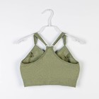 Топ женский спортивный со сборкой, цвет олива, SL Russian Brand, р-р M - Фото 5