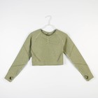 Рашгард женский спортивный со сборкой, цвет олива, SL Russian Brand, р-р M - Фото 6