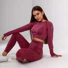 Рашгард женский спортивный пуш-ап, розовый, SL Russian Brand, р-р M - Фото 3
