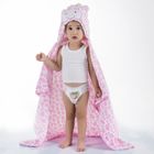 Детский плед с капюшоном "Этелька" Жираф розовый, размер 76х102 см - Фото 5