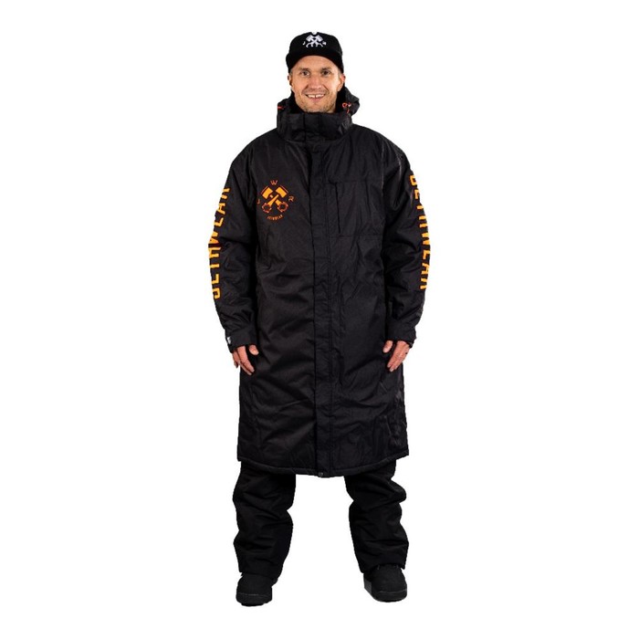 Пальто Jethwear JW PitCoat с утеплителем, размер L, чёрный, оранжевый