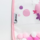 Нагрудник детский непромокаемый "Фламинго" (с помпошками) - фото 42867266