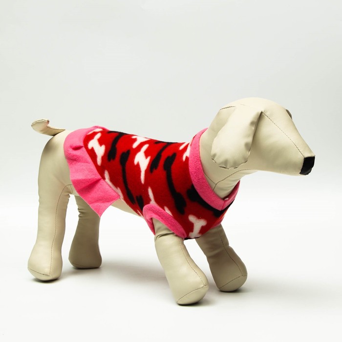 Толстовка с юбочкой "Лапки", размер XXL (ДС 45, ОШ 45, ОГ 55 см), розовая