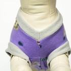 Толстовка с юбочкой "Ежики", размер S (ДС 25, ОШ 25, ОГ 35 см), серо-фиолетовая - Фото 3