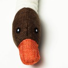 Игрушка текстильная "Утка" с пищалкой, 31 см, коричневая - Фото 2