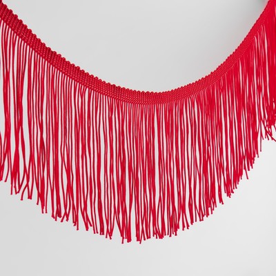 Тесьма декоративная «Бахрома», 10 см, 5 ± 0,5 м, цвет красный