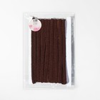 Тесьма декоративная «Шанель», 8 мм, 10±1 м, коричневая - Фото 3