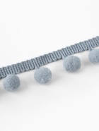 Тесьма декоративная с помпонами, 25±5 мм, 8±0.5 м, серая - Фото 2