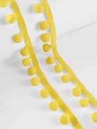 Тесьма декоративная с помпонами, 25 ± 5 мм, 9.1 ± 0.5 м, цвет жёлтый - Фото 1