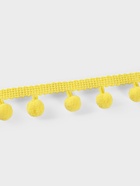 Тесьма декоративная с помпонами, 25 ± 5 мм, 9.1 ± 0.5 м, цвет жёлтый - Фото 2