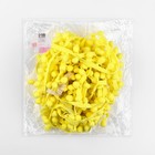 Тесьма декоративная с помпонами, 25 ± 5 мм, 9,1 ± 0,5 м, цвет жёлтый - Фото 3
